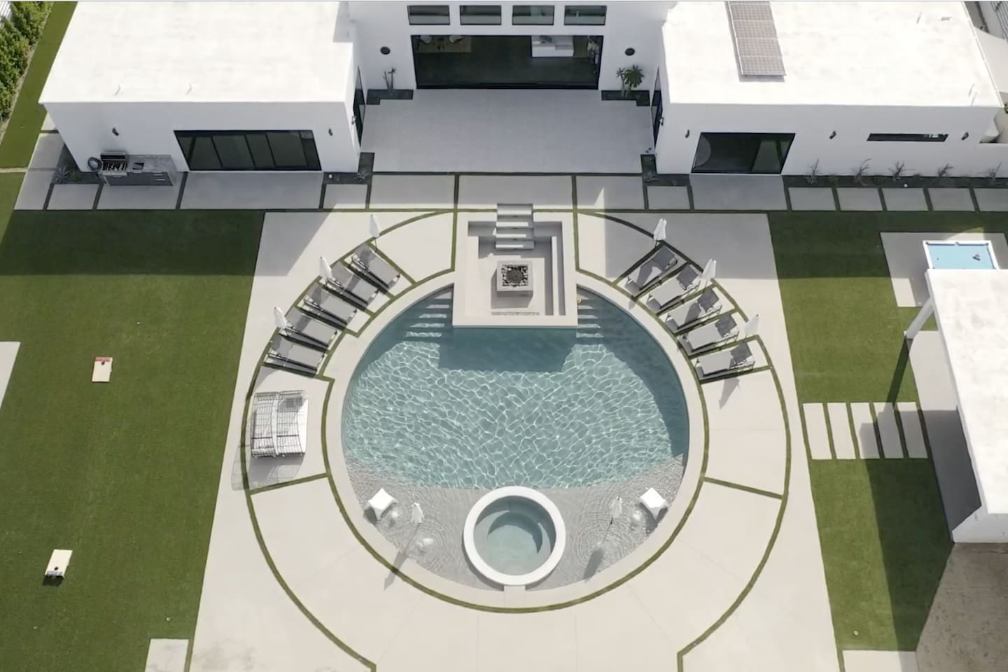 Aerial view of the property